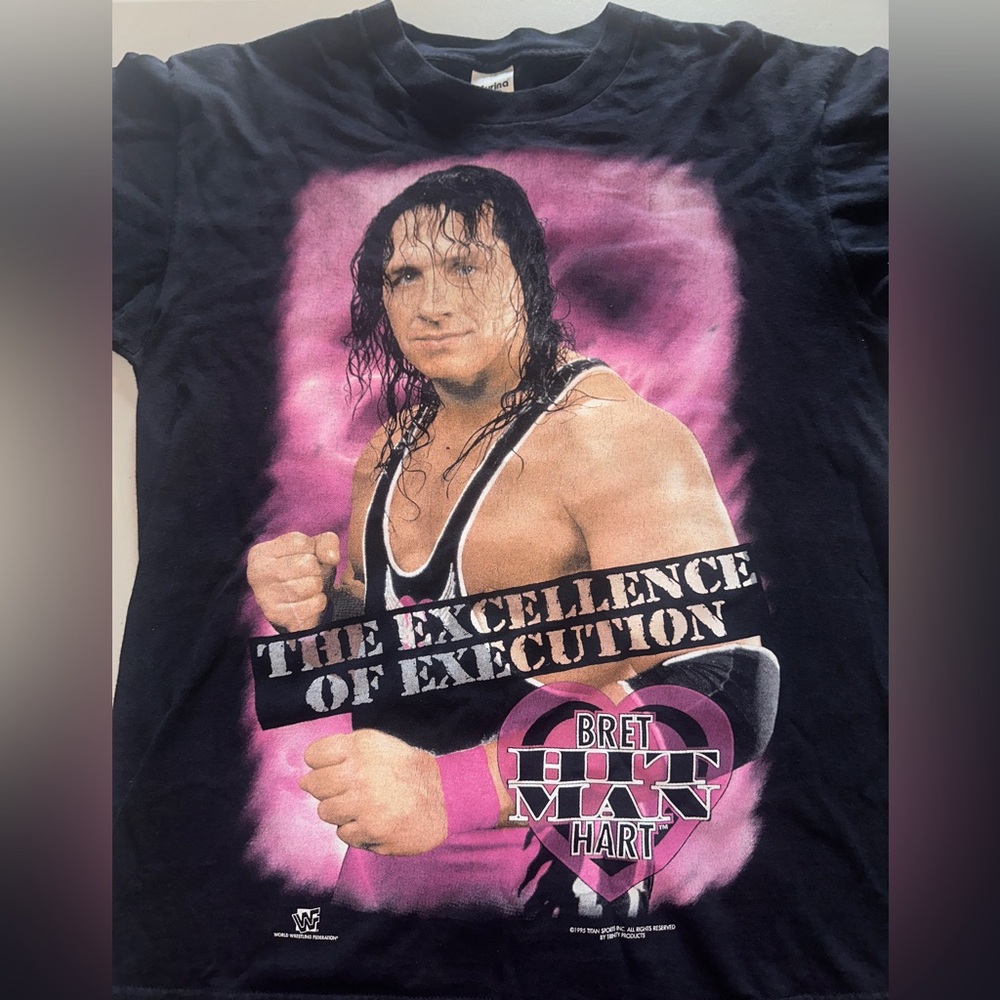1996 Bret The Hitman Hart T-Shirt Great Condition